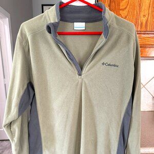 Columbia | Long Sleeve | Men | M | Half Zip Olive Fleece